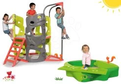 Klettergerüst-Set Multiactivity Climbing Tower Smoby Zum Klettern Mit Rutsche Und Sandkasten Sandy Mit Abdeckung Ab 24 Monaten -Garten Spielzeug Laden 840201set 18 smoby set 2