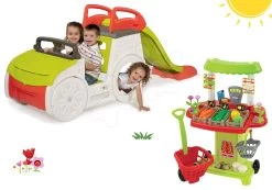 Kletterset Adventure Car Smoby Mit Rutsche Und Gemüseständer Mit 40 Zubehörteilen Ab 24 Monaten -Garten Spielzeug Laden 840205set 30 smoby set