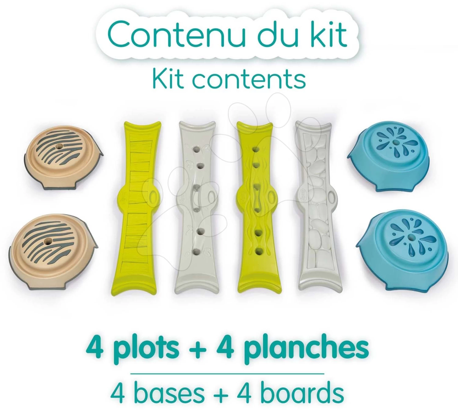 Abenteuerstrecke Adventure Course Smoby 4 Gehwege Und 4 Stützpunkte Für Die Entwicklung Der Motorischen Sinne Der Kinder Ab 24 Monaten SM840400 8 Abenteuerstrecke Adventure Course Smoby 4 Gehwege Und 4 Stützpunkte Für Die Entwicklung Der Motorischen Sinne Der Kinder Ab 24 Monaten SM840400 – Bild 6