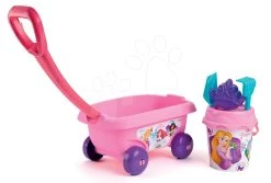Wagen Für Kinder Zum Ziehen Disney Princess Smoby Mit Eimerset Für Sand Rosa (Eimerhöhe 17 Cm) Ab 18 Monaten
