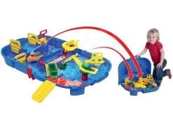 Set Sandkasten Schmetterling Smoby Mit Wasserdüse Und Wasserstraße LockBox Mit Segelbooten -Garten Spielzeug Laden 8700001516 m aquaplay draha