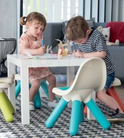 Kindertischset KidTable White Smoby Graucreme Höhe 45 Cm Mit Zwei Stühlen Mit Anti-UV-Filter -Garten Spielzeug Laden 880100 880200 h smoby stolicky 4