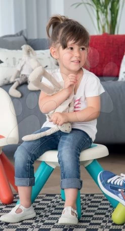 Hocker Für Kinder KidStool Smoby 2v1 Blau Mit UV Filter Tragfähigkeit 50 Kg Höhe 27 Cm Ab 18 Monaten -Garten Spielzeug Laden 880100 880200 j smoby stolicky 2