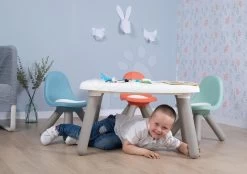 Tischset KidTable White Smoby Graucreme Höhe 45 Cm Mit Stuhl Mit Anti-UV-Filter -Garten Spielzeug Laden 880107 880108 880109 880405 g smoby stolicka 6