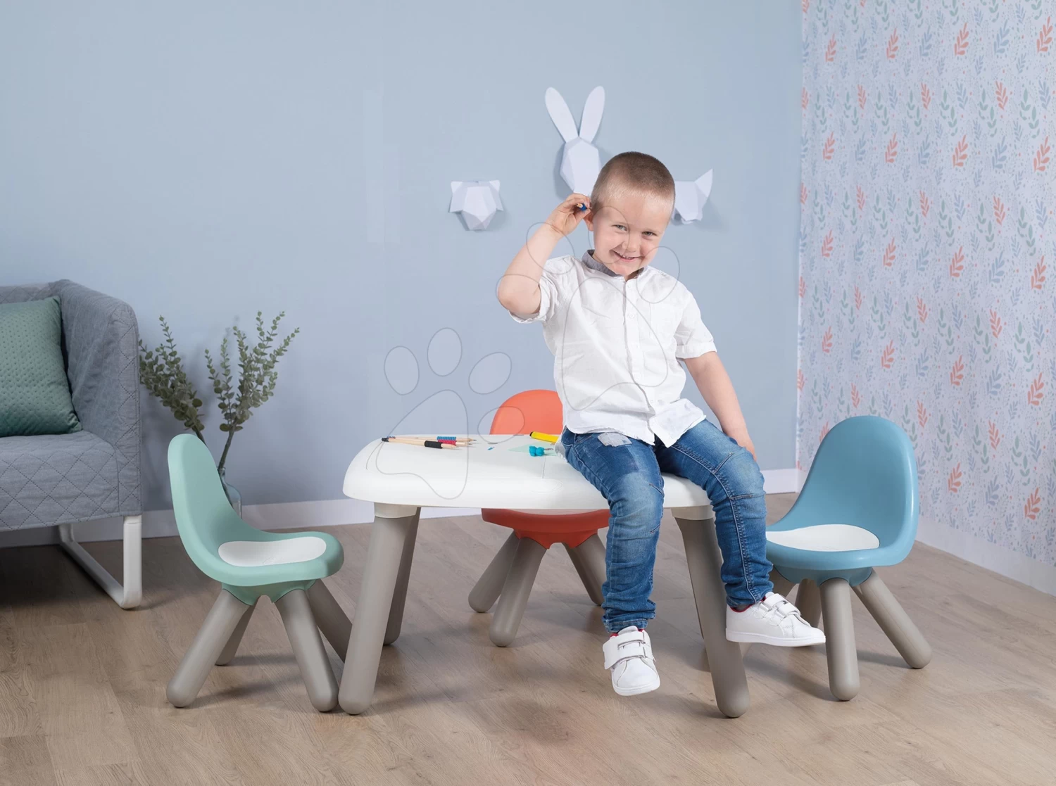 Kindertischset KidTable White Smoby Graucreme Höhe 45 Cm Mit Stuhl Mit Anti-UV-Filter 17 Kindertischset KidTable White Smoby Graucreme Höhe 45 Cm Mit Stuhl Mit Anti-UV-Filter – Bild 15