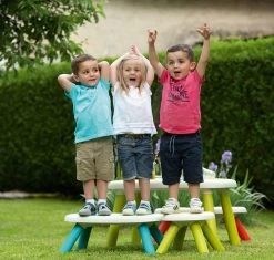 Satz 3 Bänke Für Kinder KidBench Smoby Grün/blau/rot Mit UV Filter Ab 18 Monaten