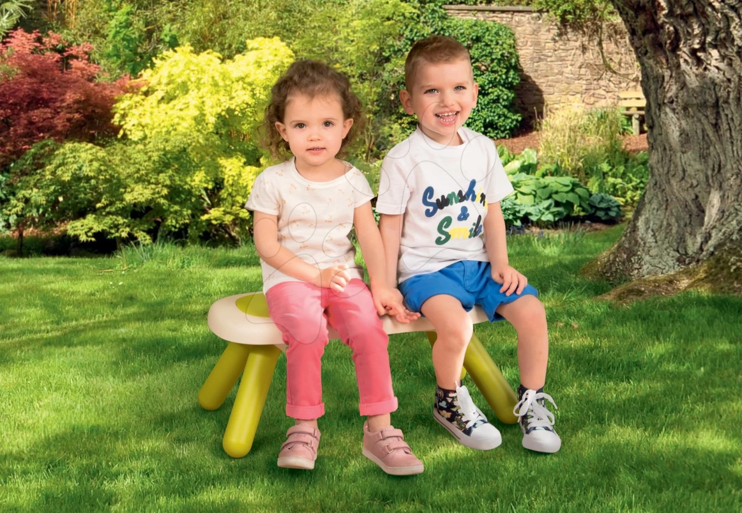 Kindertischset KidTable Grün Smoby Mit Sitzbank Mit UV-Filter Und Schleppwagen 8 Kindertischset KidTable Grün Smoby Mit Sitzbank Mit UV-Filter Und Schleppwagen – Bild 6