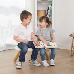 Kindertischset KidTable Blau Smoby Mit Bank Und Tisch Mit UV-Filter -Garten Spielzeug Laden 880304 c smoby lavicka 1