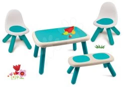 Kindertischset KidTable Blau Smoby Mit Zwei Stühlen Mit UV-Filter -Garten Spielzeug Laden 880402set 2 smoby set 2
