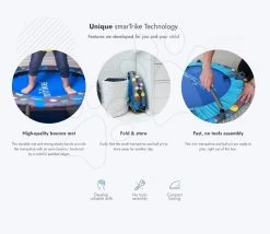 Trampolin Activity Center 2in1 SmarTrike Faltbar Rund Mit 92 Cm Umfang Mit Griff Zum Halten Ab 12 Monaten -Garten Spielzeug Laden 9201001 t smartrike trampolina