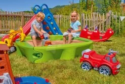 Sandgrube Mit Wasserbahn Sandy BIG Mit Deckel Volumen 239 Liter 138 * 138 Cm Grün Ab 12 Monaten -Garten Spielzeug Laden lifestyle a 800056710 800055811 800055815 800056733 800001335 800055792 800055835 1