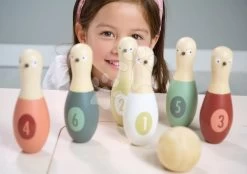 Drevené Kolky S Guľou Birdie Skittles Tender Leaf Toys 6 Dielov V Textilnej Taške Od 3 Rokov TL8621 -Garten Spielzeug Laden tl8621 h tender leaf kolky